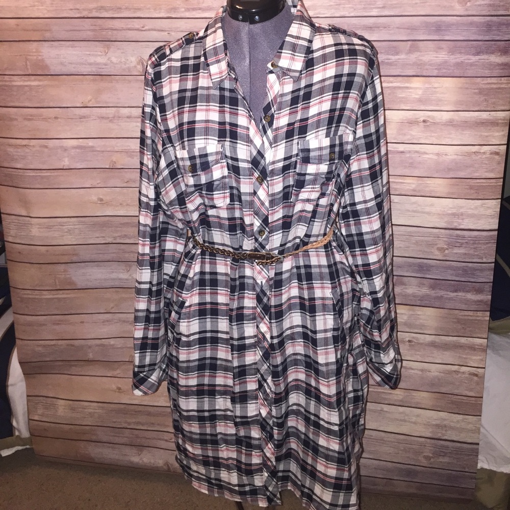 Plaid shirt dress - perfect for fall
