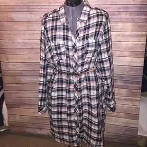 Plaid shirt dress - perfect for fall