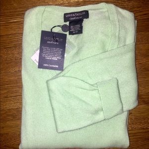 Lord & Taylor NWT mint cashmere sweater