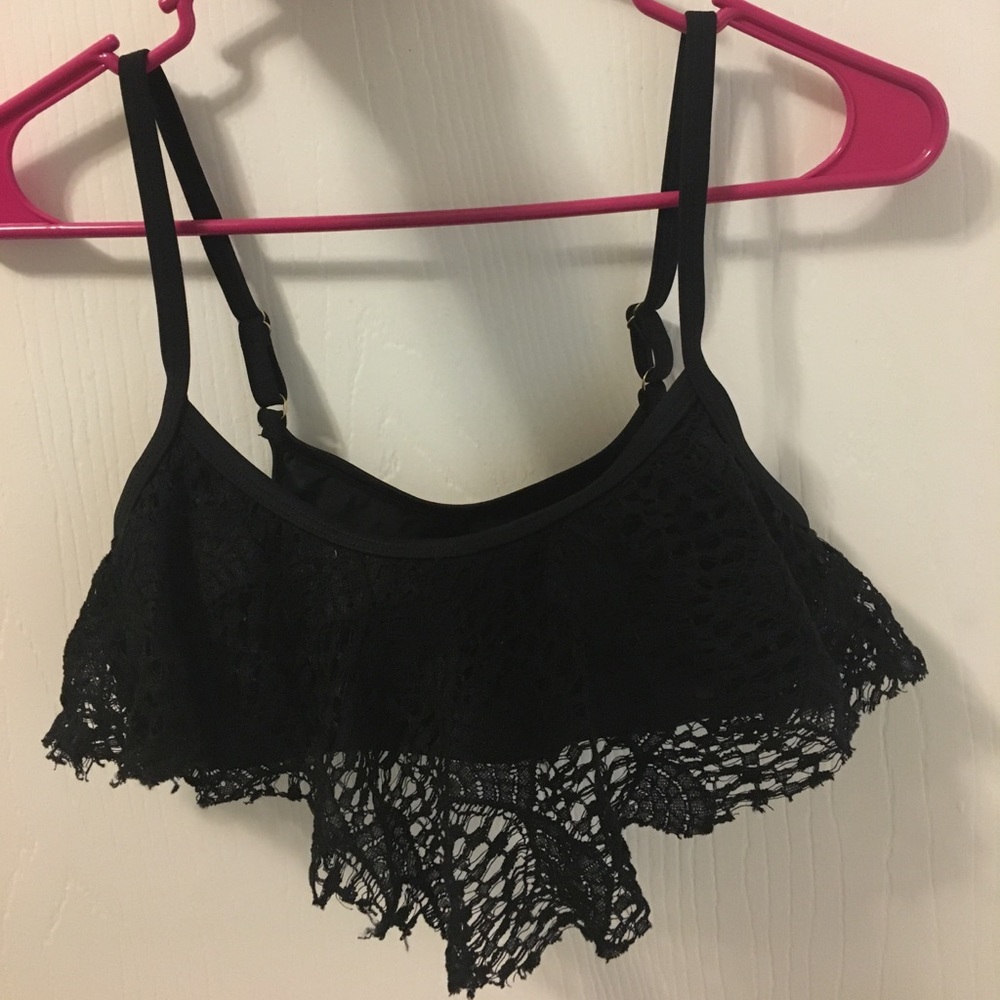 Black Xhilaration Bathing Suit Top