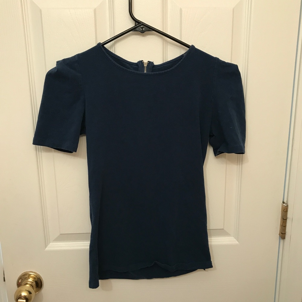 Zipped Up Back Shirt