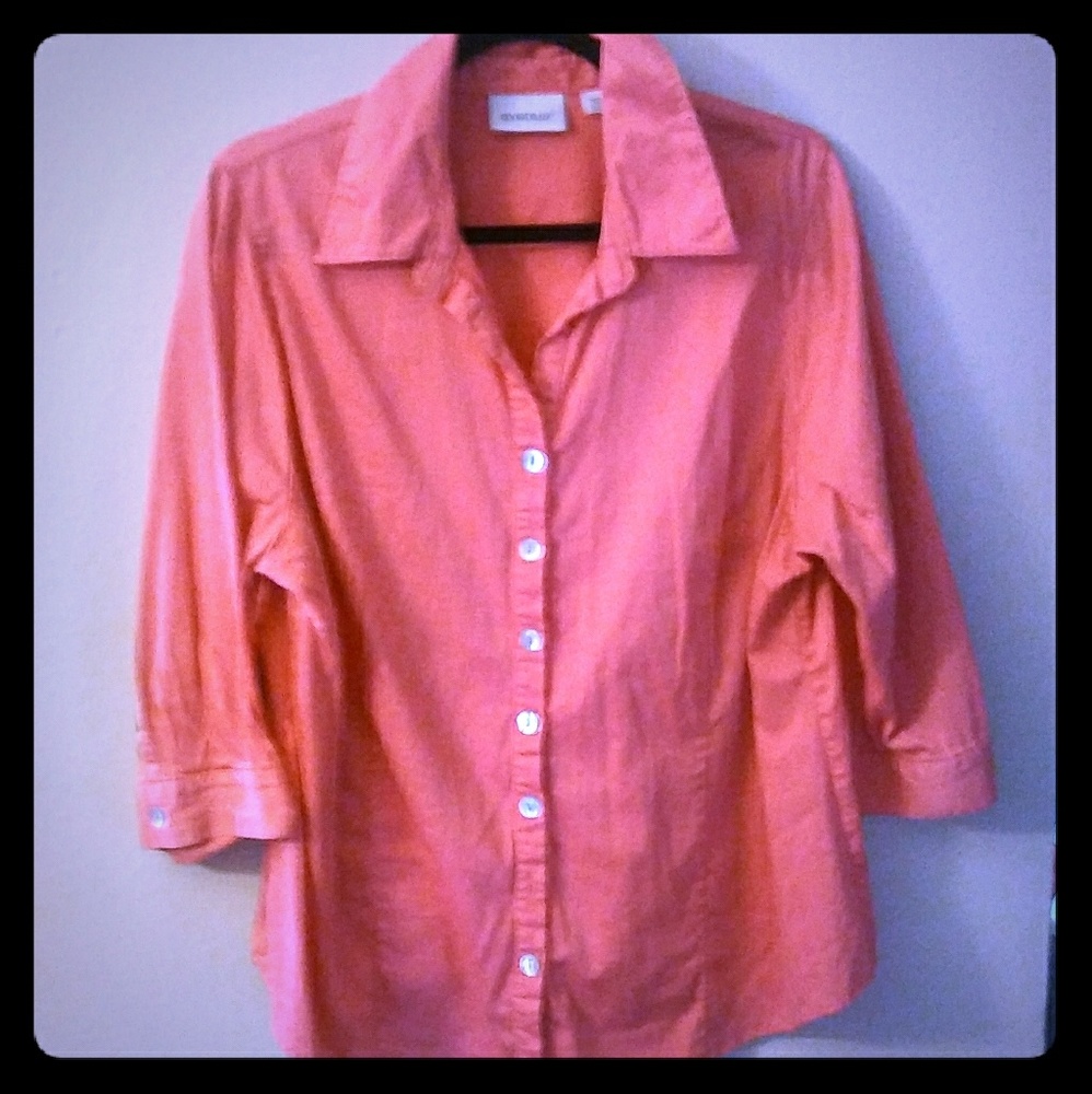 Women's Plus Pink Avenue Button Down Shirt 18/20