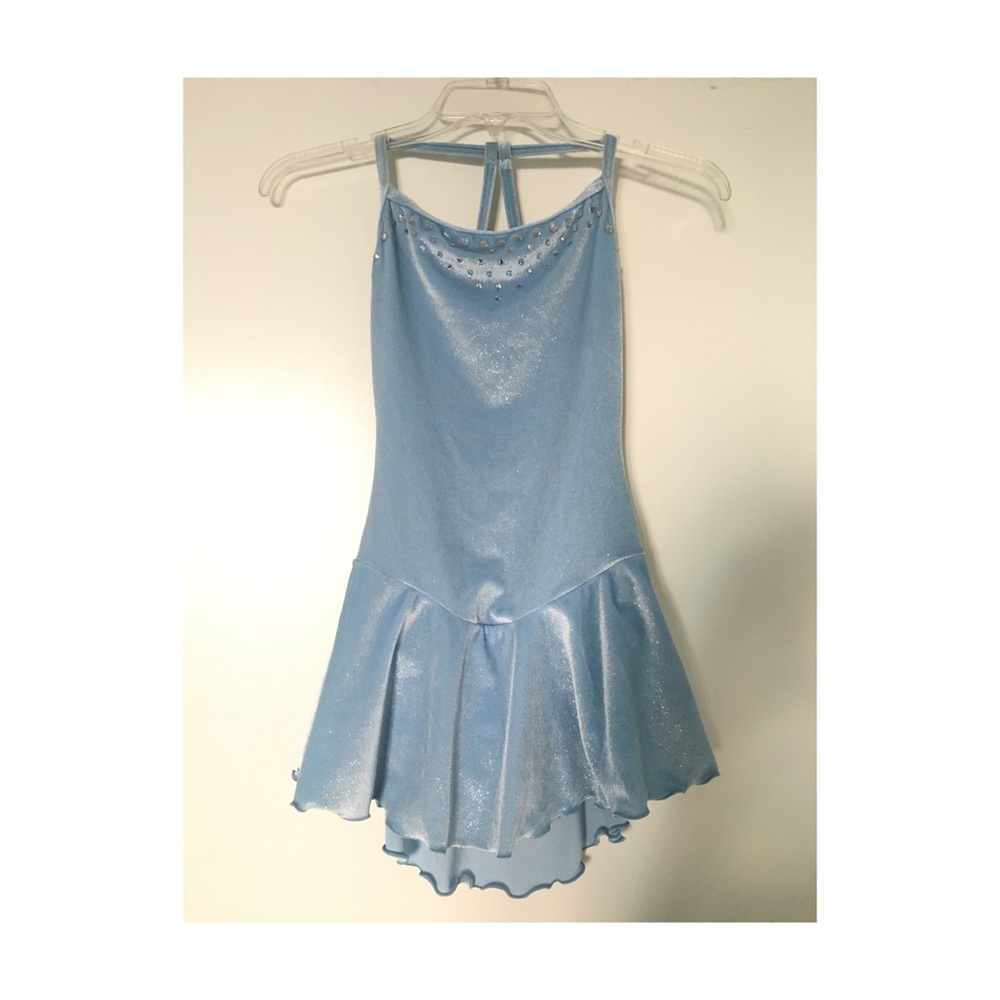 Blue figure skating dress