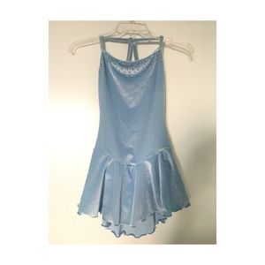 Blue figure skating dress