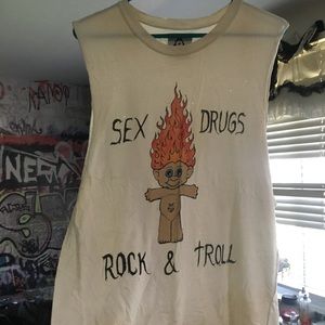 'Sex Drugs Rock and Troll' UNIF muscle tank/tee