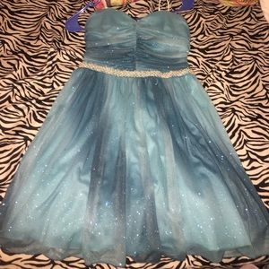 Blue glitter dress