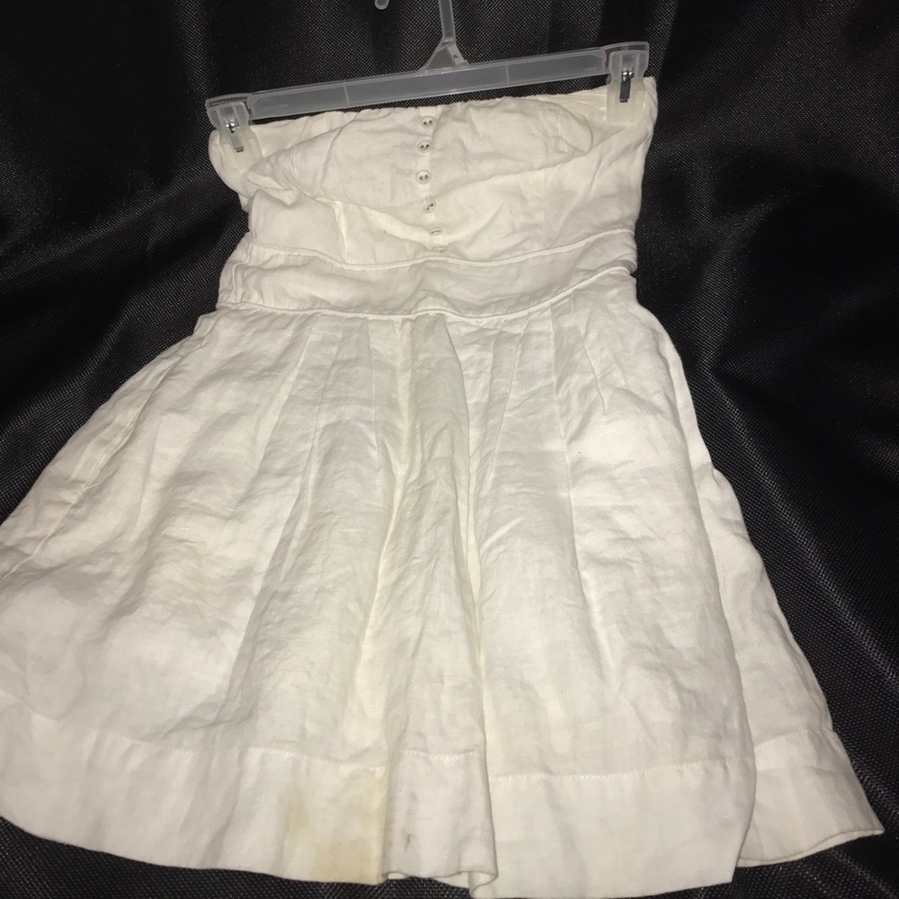 White cloth dress. Beautiful for hot summer days.