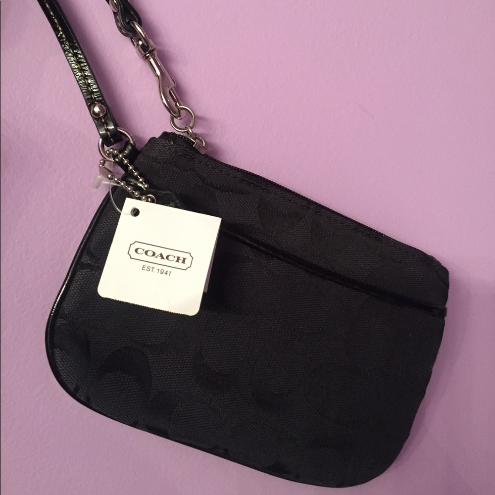Coach Black Wristlet (New W/ Tags)