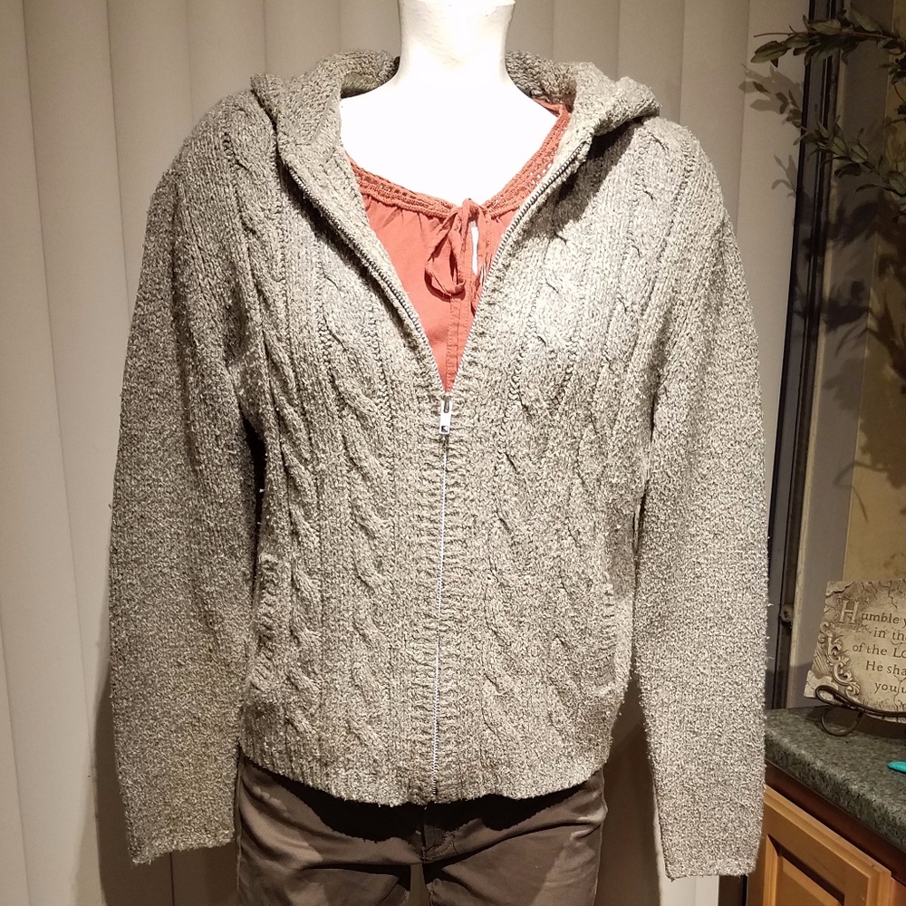 Stylish (relativity) Cable knit Sweater Jacket