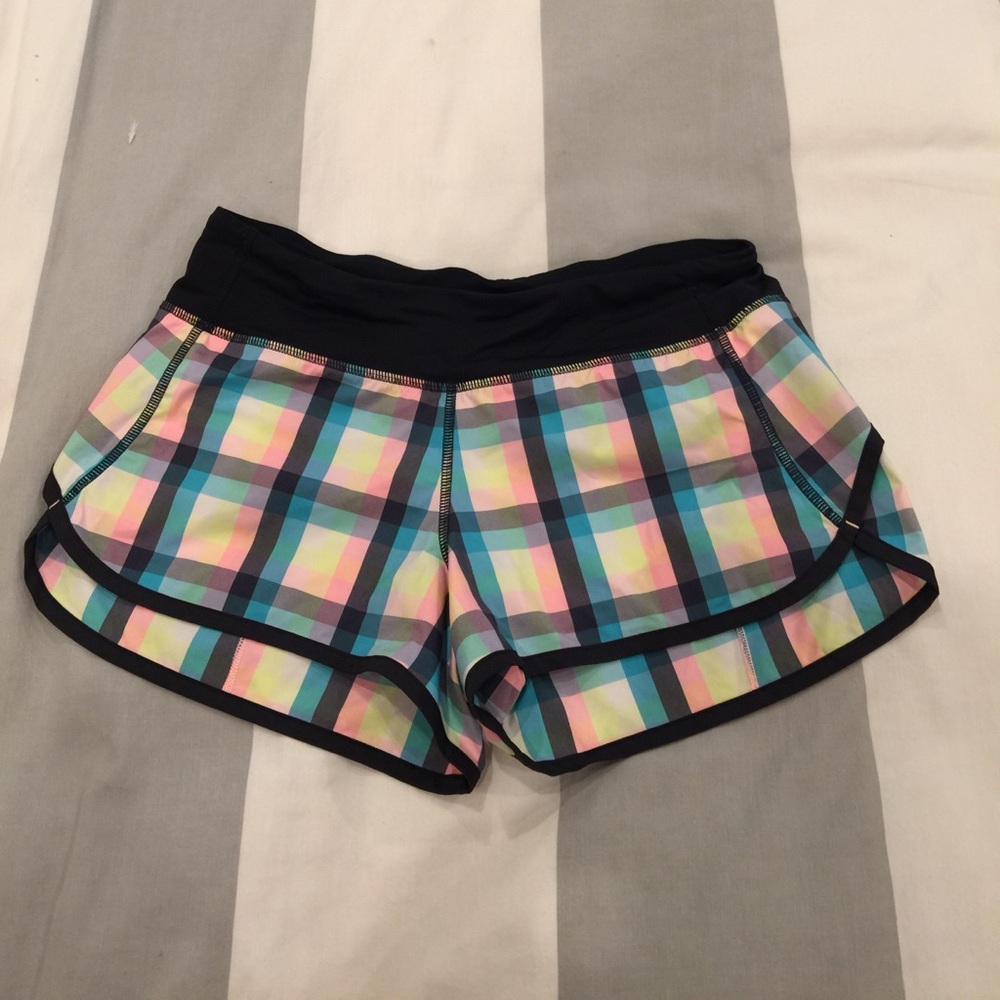 Lululemon plaid speed shorts size 4
