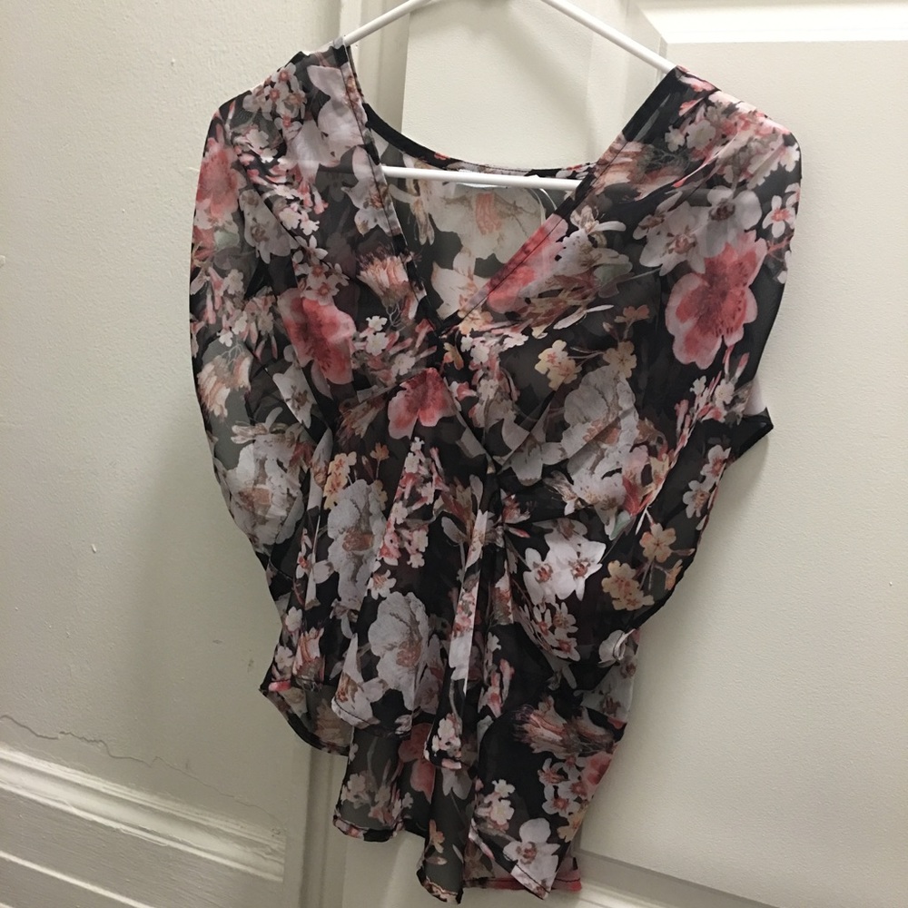 Sheer Floral Top