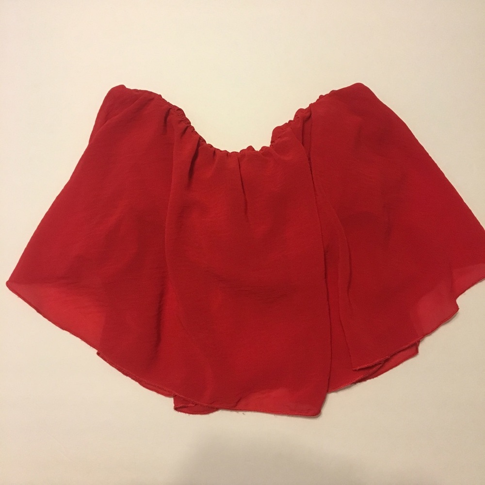 Sexy Red Bandeau Crop Top