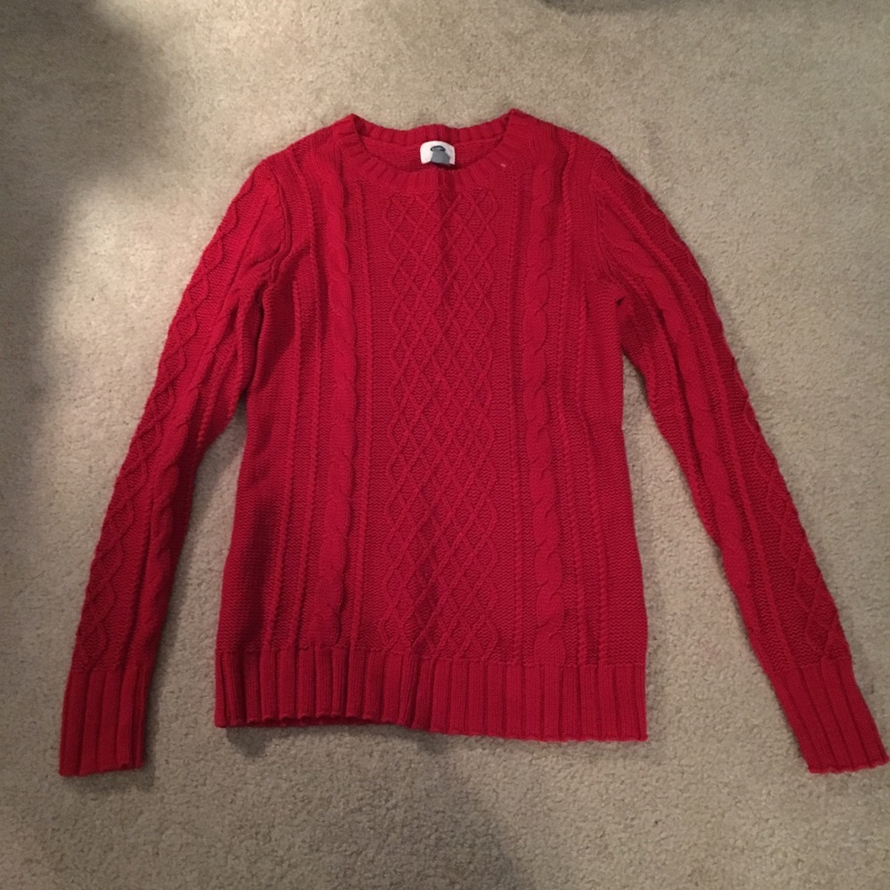 Red knitted Old Navy sweater