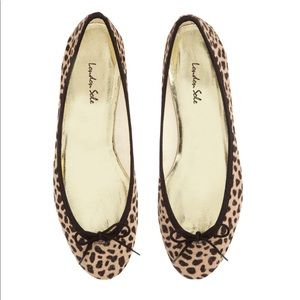 London Sole Pony Hair Flats in Gold
