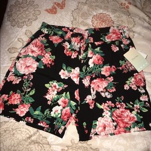 NWT Floral Cotton Shorts