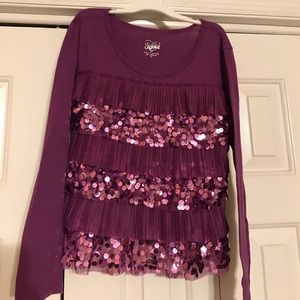 Justice sequined top