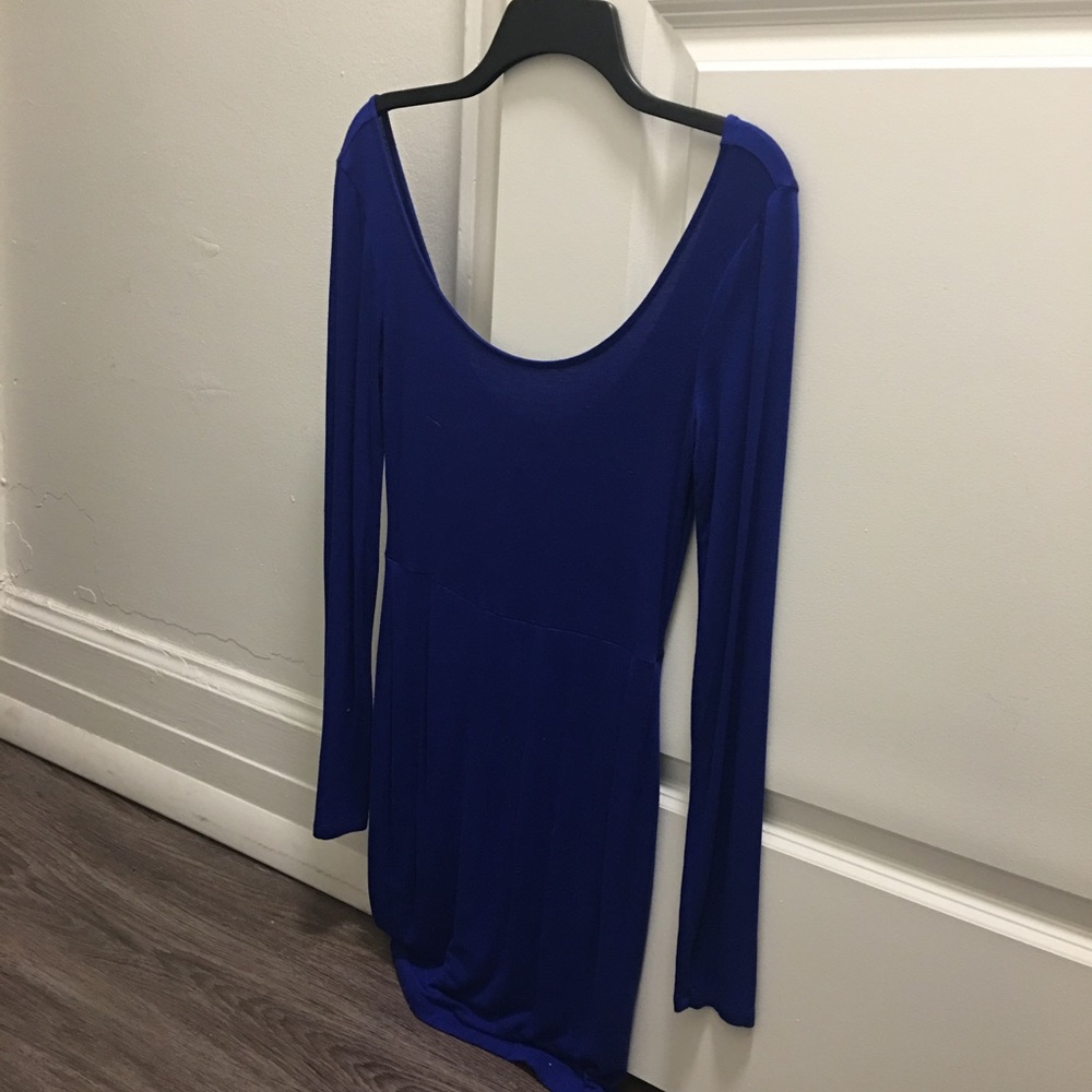 Blue Long Sleeve Dress