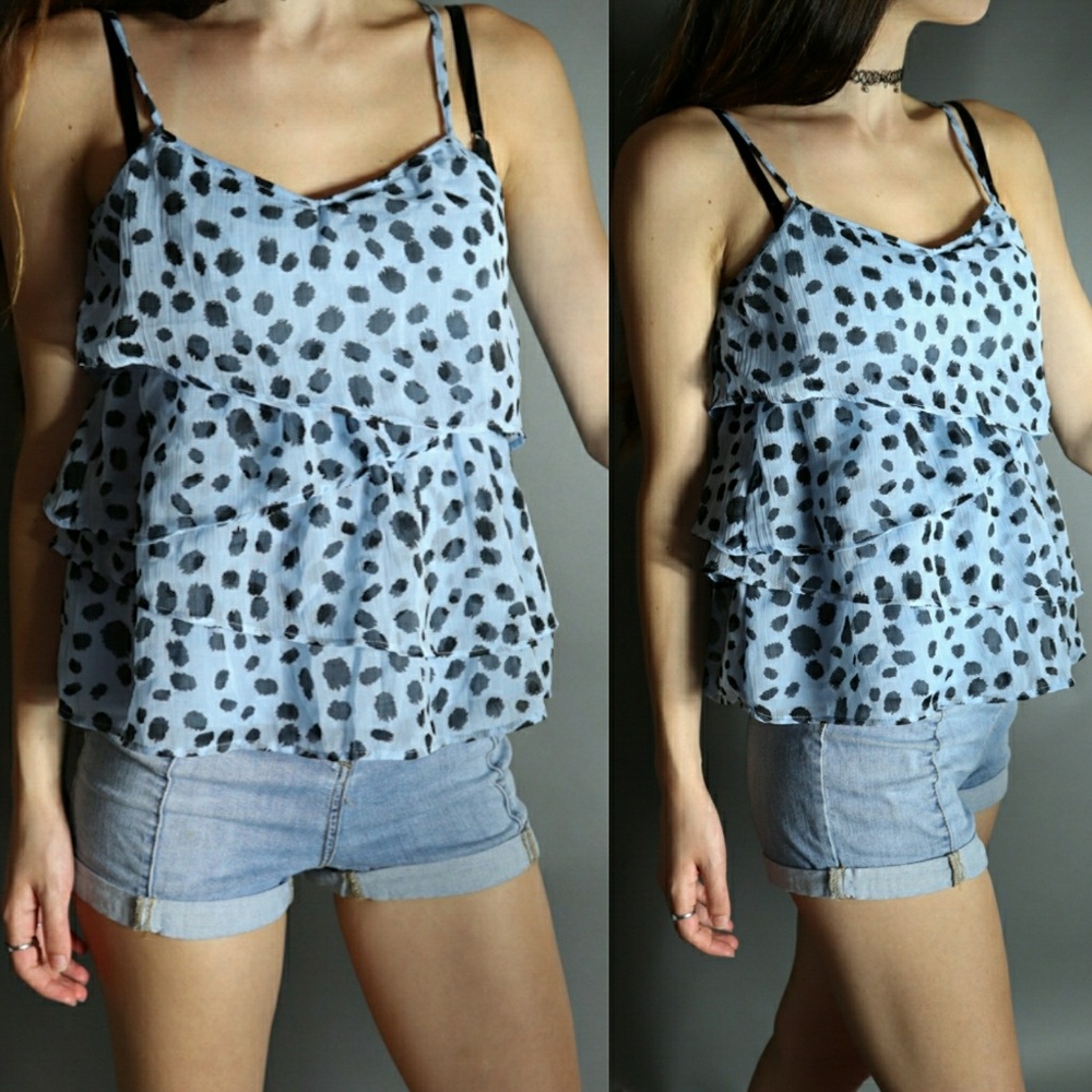 Ruffled Polka Dot Tank