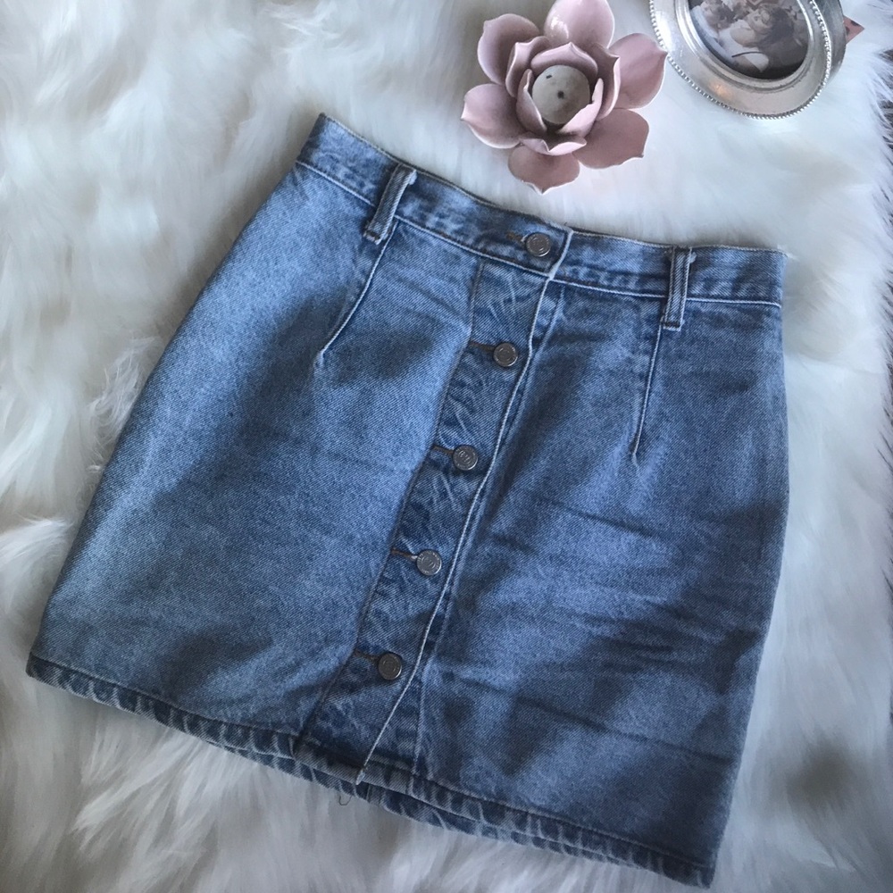 ๐ VINTAGE DENIM SKIRT SIZE 7 - Picture 4 of 7