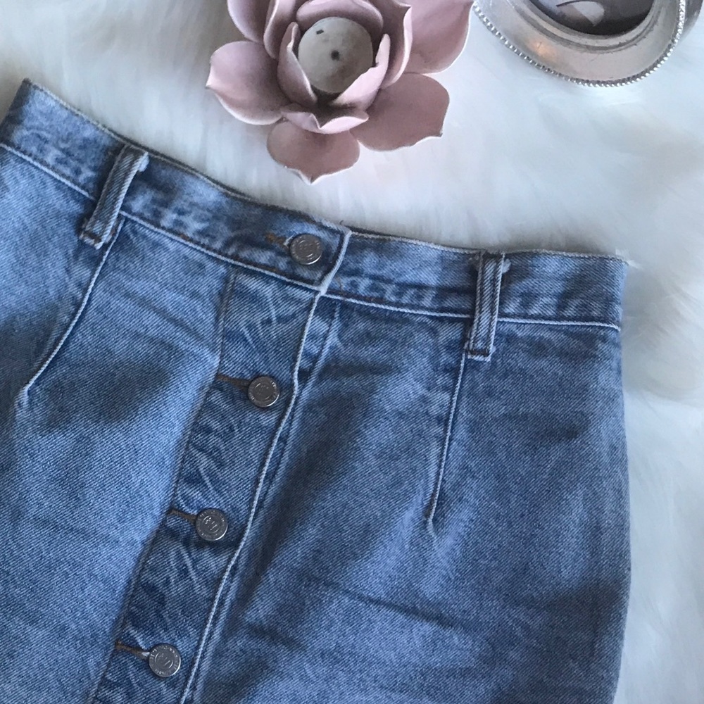 ๐ VINTAGE DENIM SKIRT SIZE 7 - Picture 3 of 7