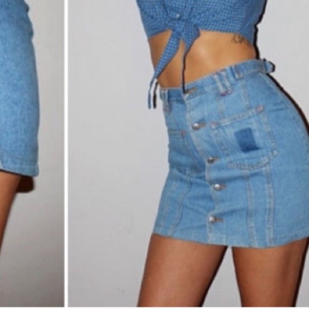 ๐ VINTAGE DENIM SKIRT SIZE 7 - Picture 2 of 7