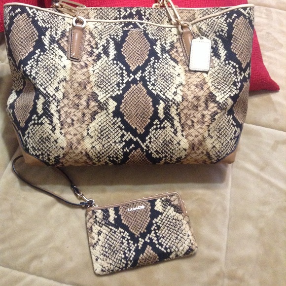 👜Coach Madison Python Purse & Wristlet👜 - Picture 5 of 7