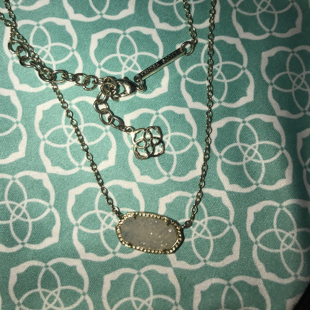 Kendra Scott Iridescent Drusy Elisa Necklace