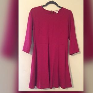 Fit and flare garnet dress