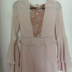 For Love and Lemons Emelia Ruffle Trim Romper XS