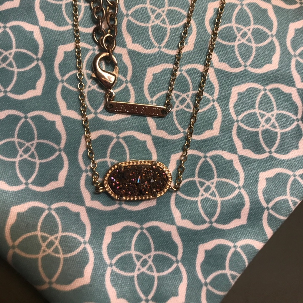 Kendra Scott Multi Color Drusy Elisa Necklace