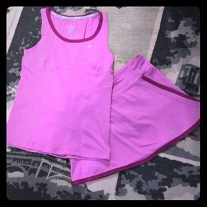 Nike Dri Fit tennis 2pc set in pink, cute!