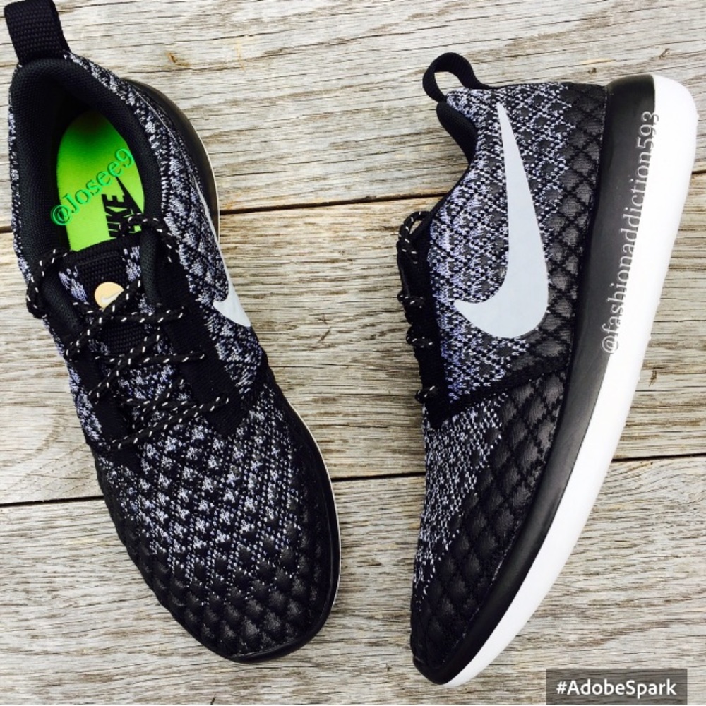 Nike Roshe two flyknit 365 women's black white - Picture 3 of 4