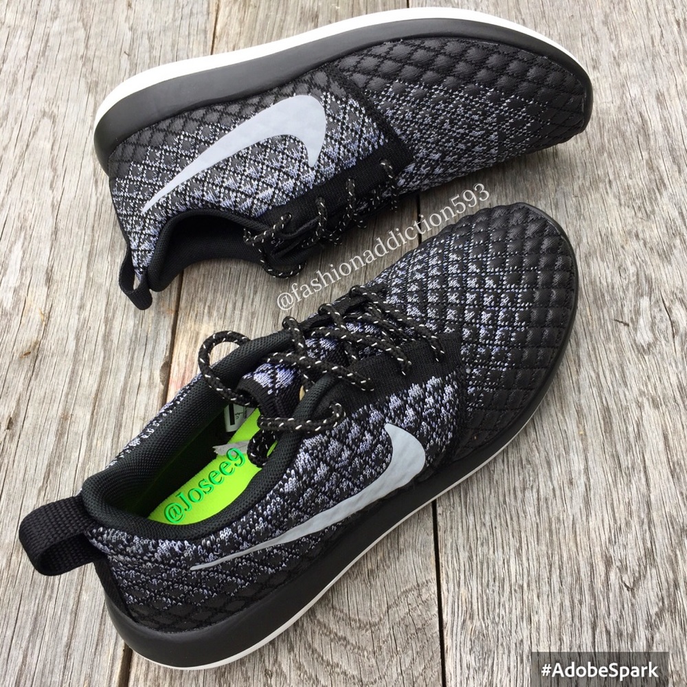 Nike Roshe two flyknit 365 women's black white - Picture 2 of 4