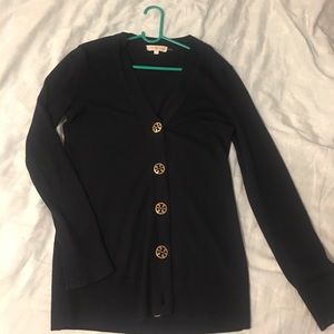 Tory Burch Navy Simone Cardigan