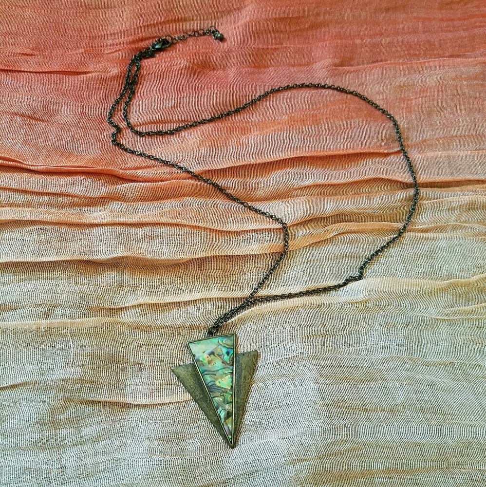 Tilly's Abalone Shell Inlay Pendant Necklace