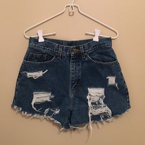 L.L. Bean Distressed Denim Shorts