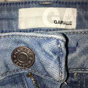 Garage Lace Flirty Jean Shorts