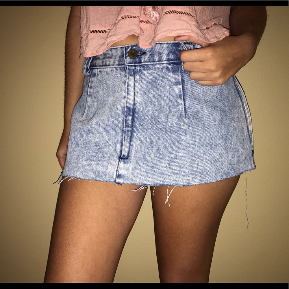 Cutoff Calvin Klein denim skirt