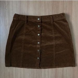 Forever21 brown corduroy skirt