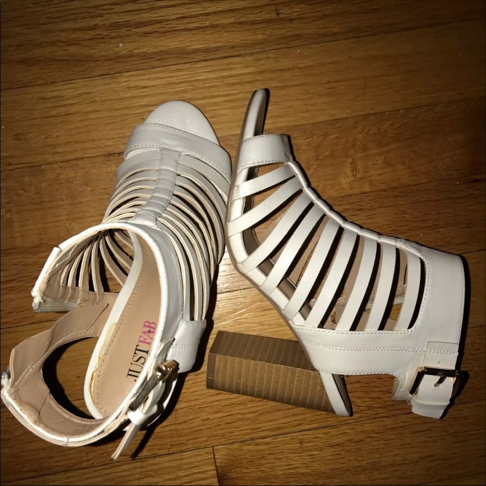 White just fab pumps