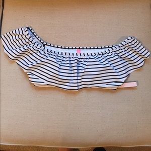NWT Off the shoulder striped bikini top