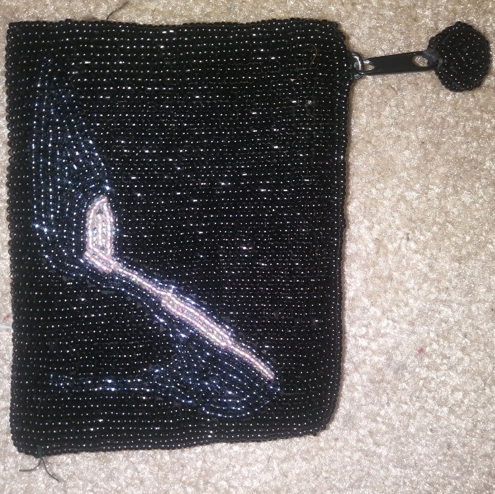 Beaded Coin Purse Card Holder