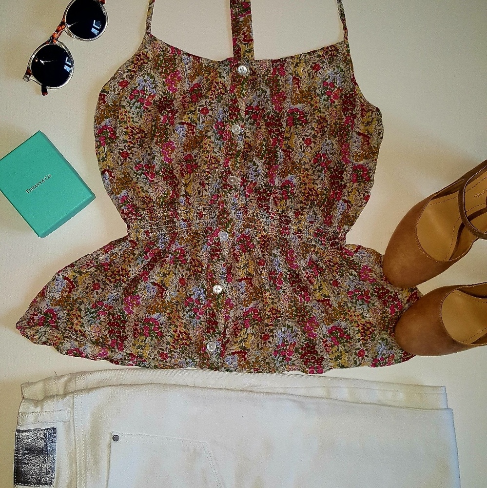 2x HP Poetry🌹Floral Racerback Top 🌻 M