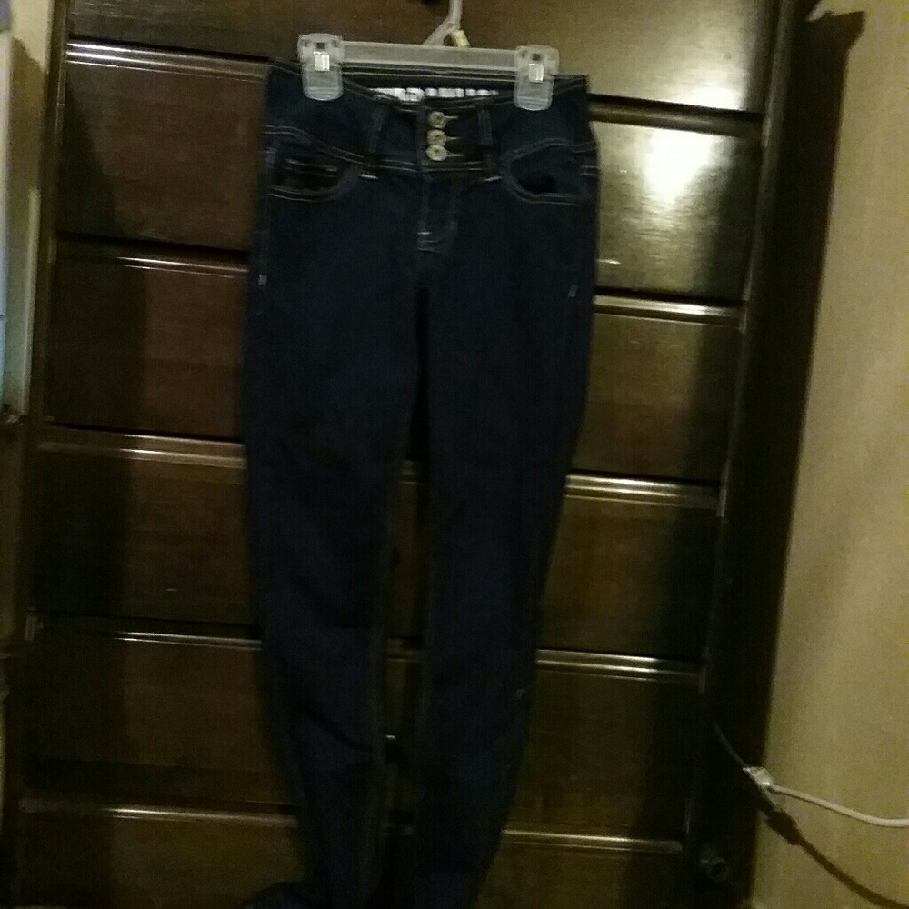 Worn once mid rise dark wash jeans