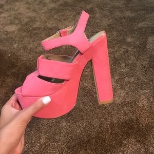 Hot pink Steve Madden platform
