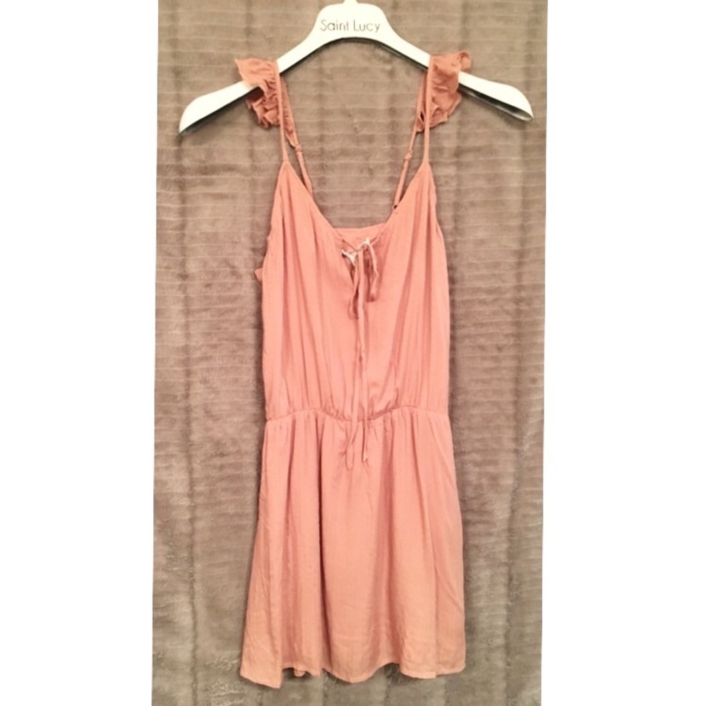 Muave Summer Dress w Ruffle & Tie Details