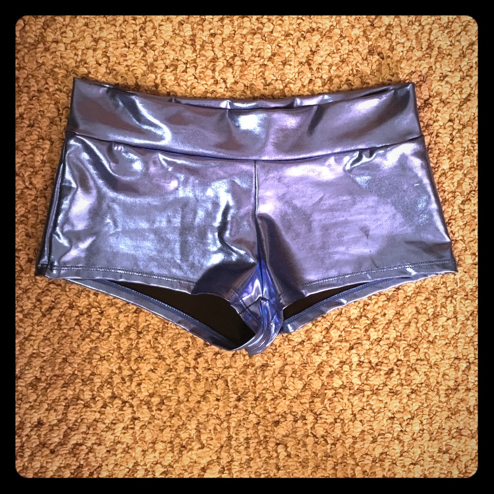 Blue shimmery boy shorts