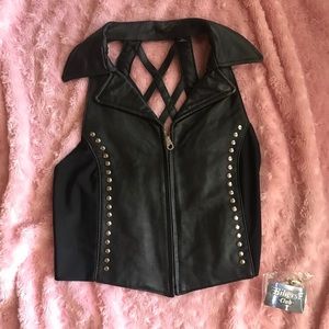 Leather vest