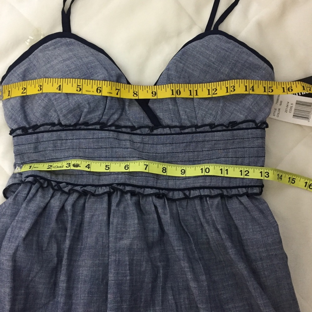 My Michelle Denim Sleeveless Dress Size 7 NWT - Picture 6 of 8