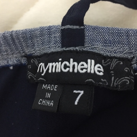 My Michelle Denim Sleeveless Dress Size 7 NWT - Picture 3 of 8